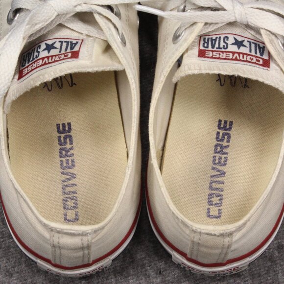 Converse Chuck Taylor All Star Low Top White Casual Shoes M7652 Women's Size 9 - Picture 10 of 11